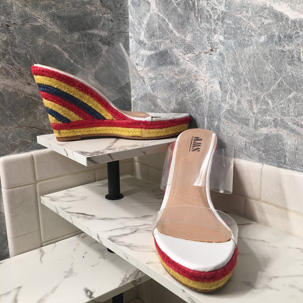 ams espadrille wedge sandal size 10 - Picture 4 of 8